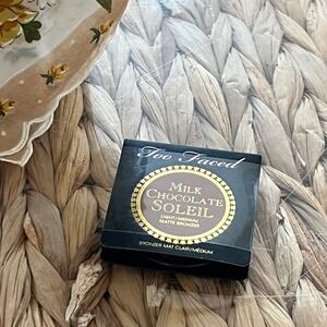 Too Faced Milk Chocolate Soleil Light/Medium Matte Bronzer Travel Size 2.5g NEW